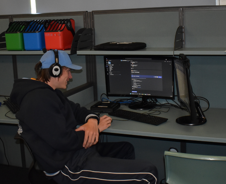 Student completing course work in the Aurora Study