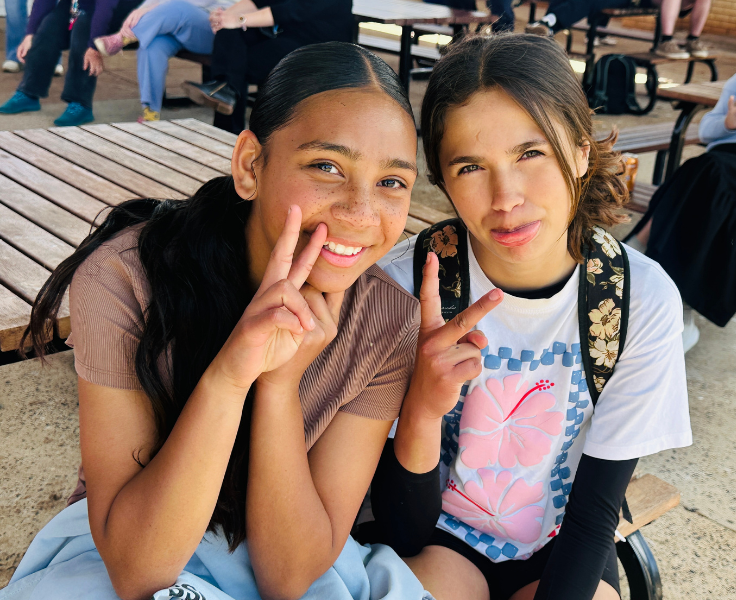 2 students enjoying a PBL day