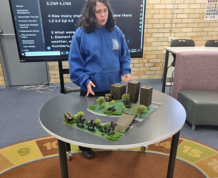 End of term exhibition - diorama of historical battle