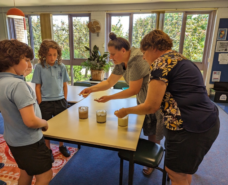 Big picture students gathering empirical data